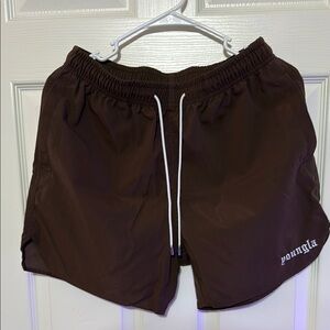 YoungLA Brown Athletic Shorts with Elastic Waistband